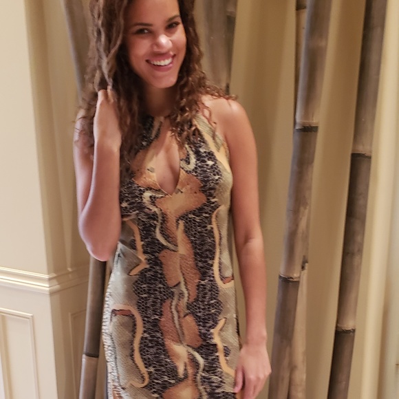 Sharagano Damenkleid ärmellos – A-Linie, Mit Schlüsselloch-Rücken
